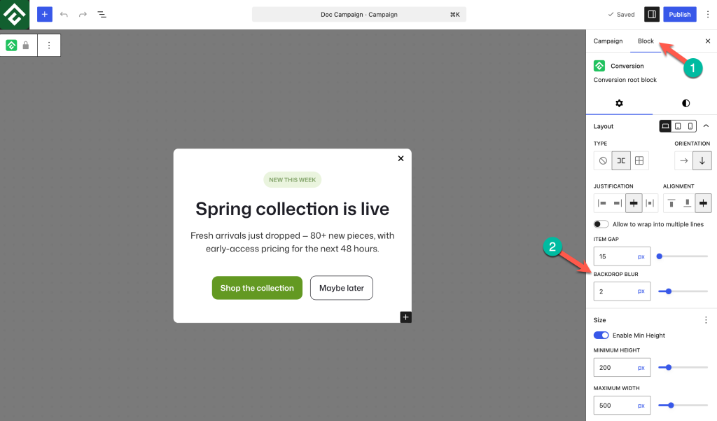 Blackdrop Blur for Popups
